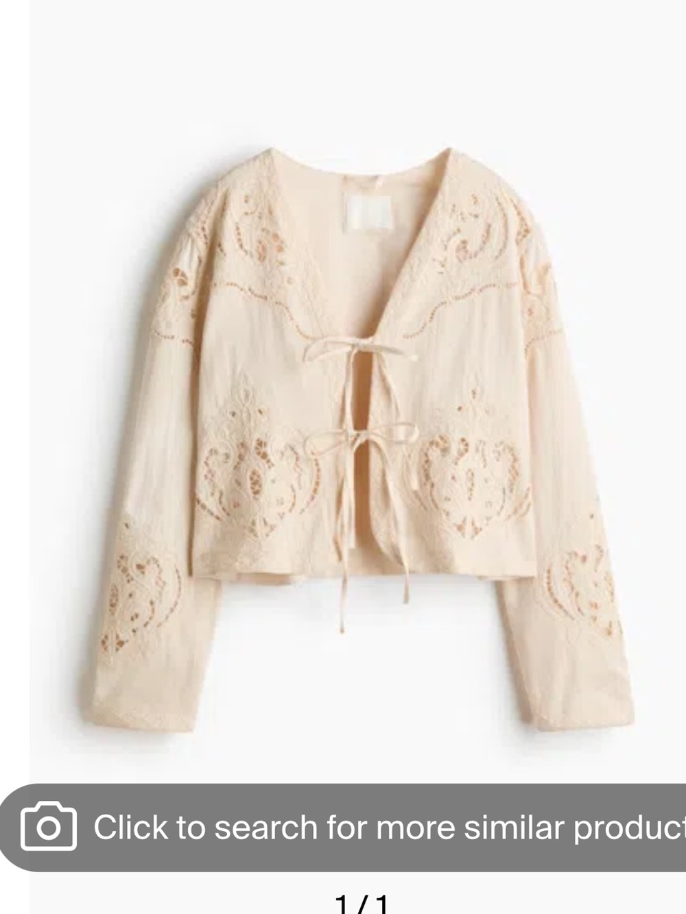 Linen-blend Eyelet-embroidered Jacket In Light Beige